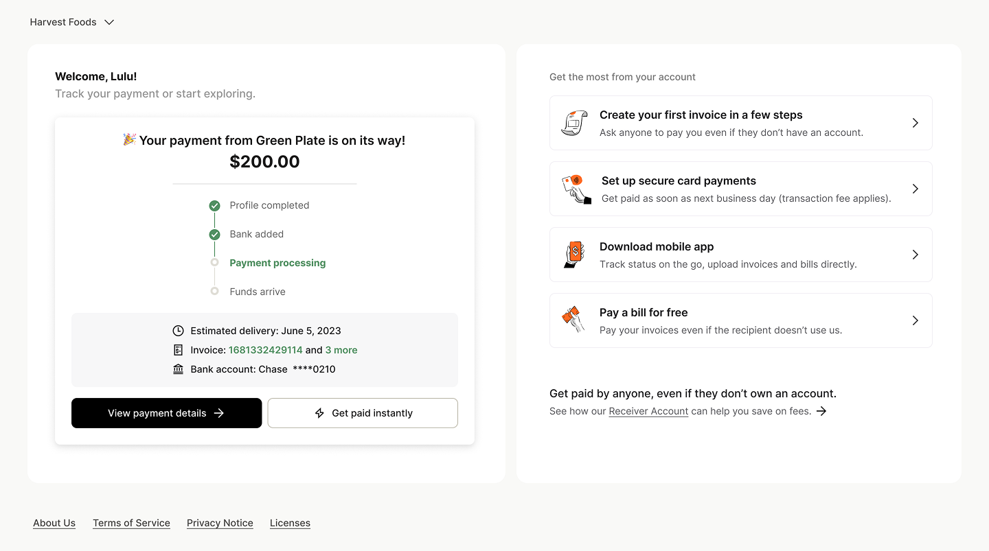 Receiver First-Time-Use redesign, onboarding experience